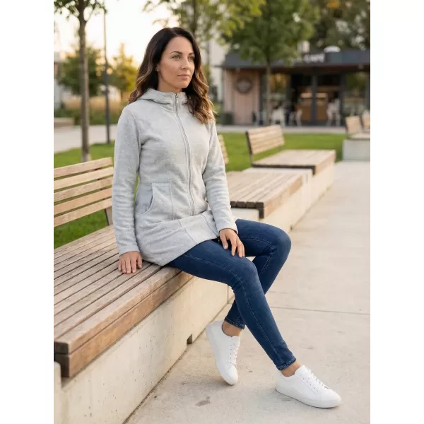  Panouri de fleece extinse pentru femei ALPINE PRO SYLVA LCTP109 GRI DESCHIS 