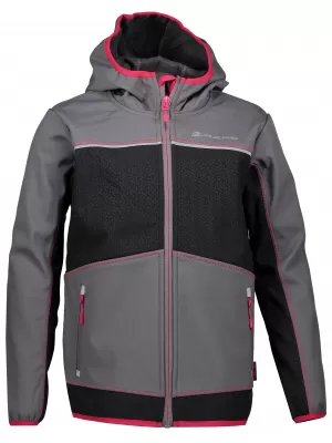 Jachetă softshell pentru copii ALPINE PRO STORMO 2 KJCP146 GRI/ROZ