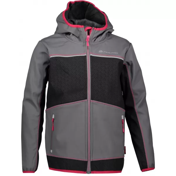 Jachetă softshell pentru copii ALPINE PRO STORMO 2 KJCP146 GRI/ROZ 