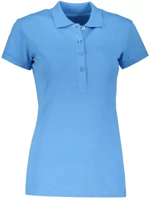 Tricou pentru femei cu guler ALPINE PRO ZENDAYA LTSP643 ALBASTRU