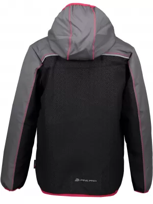 Jachetă softshell pentru copii ALPINE PRO STORMO 2 KJCP146 GRI/ROZ
