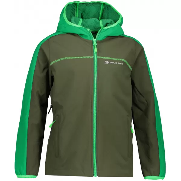  Geaca softshell pentru baieti ALPINE PRO NOOTKO 7 KJCP144 VERDE ÎNCHIS 