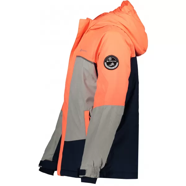 Geaca de schi pentru copii ALPINE PRO SARDARO 2 KJCP154 PORTOCALIU/GRI 
