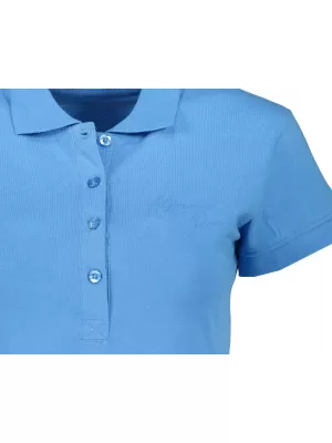 Tricou pentru femei cu guler ALPINE PRO ZENDAYA LTSP643 ALBASTRU