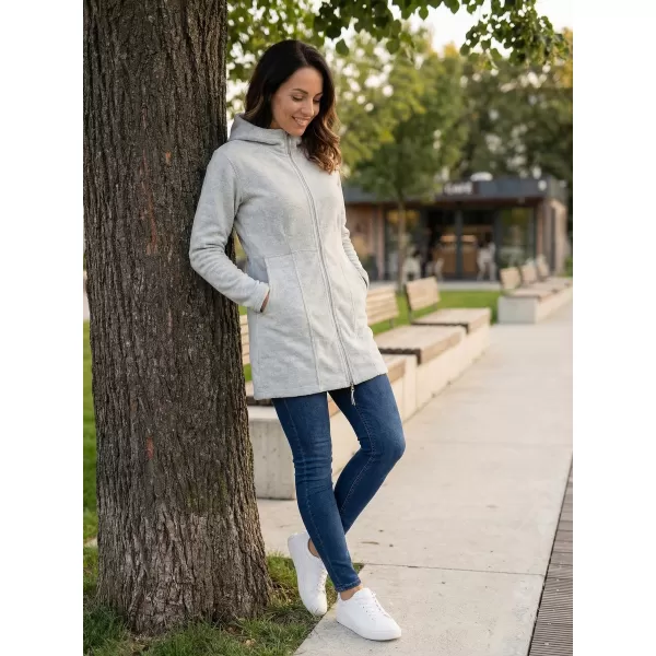  Panouri de fleece extinse pentru femei ALPINE PRO SYLVA LCTP109 GRI DESCHIS 