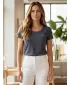 Tricou pentru femei cu mâneci scurte SAM 73 WT 784 ALBASTRU ÎNCHIS
