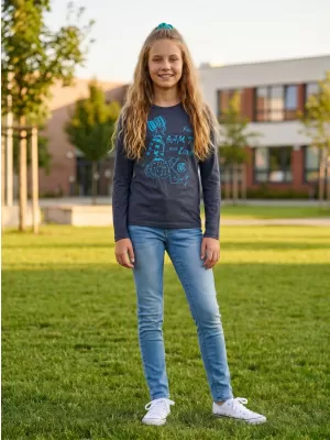 Tricou t -thirt cu mâneci lungi SAM 73 GT 531 ALBASTRU ÎNCHIS