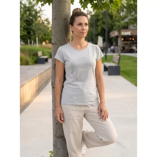  Tricou pentru femei cu mâneci scurte SAM 73 LTSP534 GRI DESCHIS 
