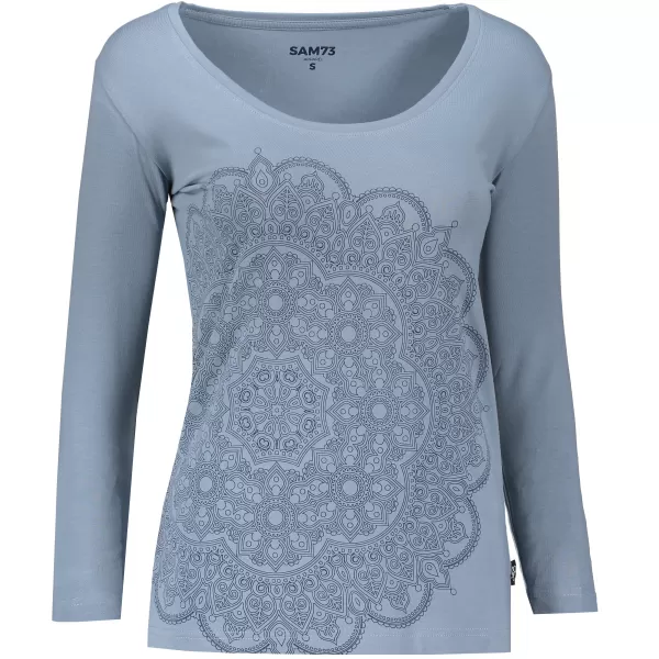  Tricou pentru femei cu mâneci 3/4 SAM 73 LTSP538 GRI/VERDE 