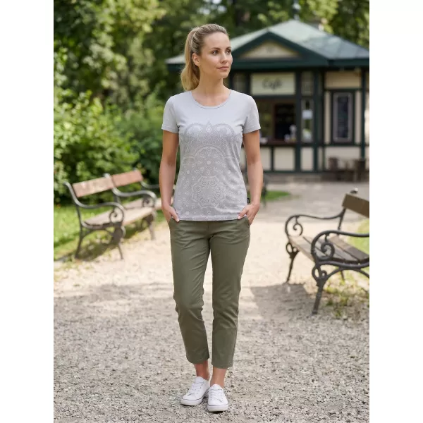 Tricou pentru femei cu mâneci scurte SAM 73 LTSP531 GRI DESCHIS 