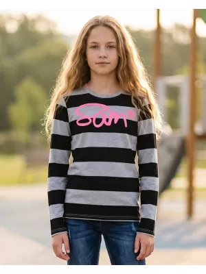 Tricou t -thirt cu mâneci lungi SAM 73 GT 534 GRI DESCHIS