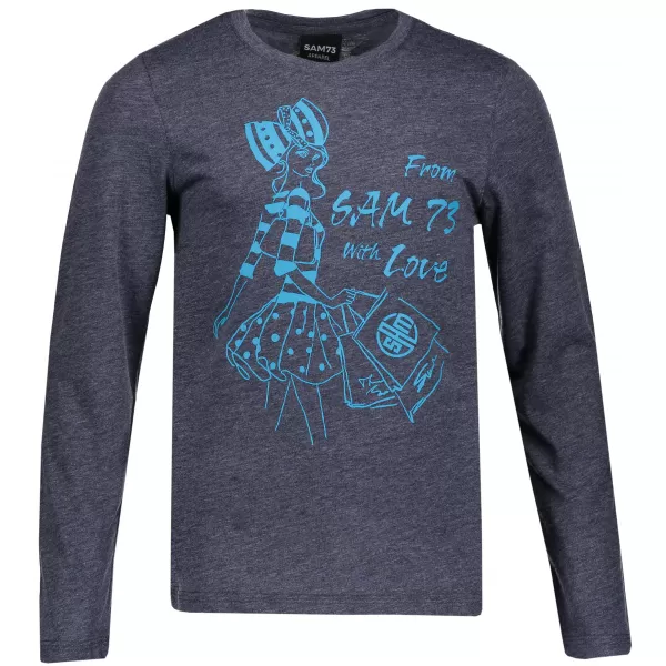  Tricou t -thirt cu mâneci lungi SAM 73 GT 531 ALBASTRU ÎNCHIS 