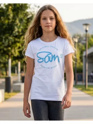 Tricou de fată cu mâneci scurte SAM 73 GT 529 ALB