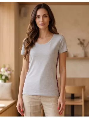Tricou pentru femei cu mâneci scurte SAM 73 WT 782 GRI DESCHIS