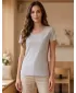 Tricou pentru femei cu mâneci scurte SAM 73 WT 782 GRI DESCHIS