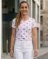 Tricou pentru femei cu mâneci scurte SAM 73 LTSP530 ROZ ÎNCHIS