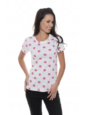 Tricou pentru femei cu mâneci scurte SAM 73 LTSP530 ROZ ÎNCHIS