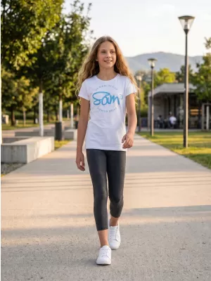 Tricou de fată cu mâneci scurte SAM 73 GT 529 ALB