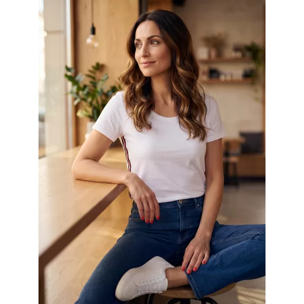  Tricou pentru femei cu mâneci scurte SAM 73 WT 782 ALB 