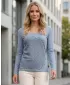 Tricou pentru femei cu mâneci 3/4 SAM 73 LTSP538 GRI/VERDE
