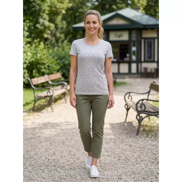  Tricou pentru femei cu mâneci scurte SAM 73 LTSP531 GRI DESCHIS 