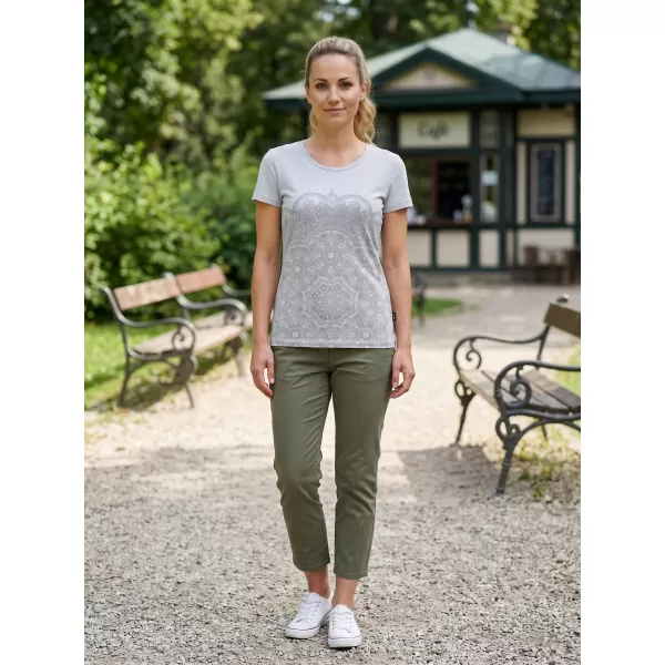  Tricou pentru femei cu mâneci scurte SAM 73 LTSP531 GRI DESCHIS 