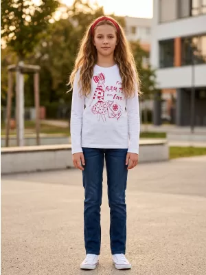Tricou t -thirt cu mâneci lungi SAM 73 GT 531 ALB