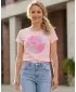 Tricou pentru femei cu mâneci scurte SAM 73 LTSP541 ROZ DESCHIS