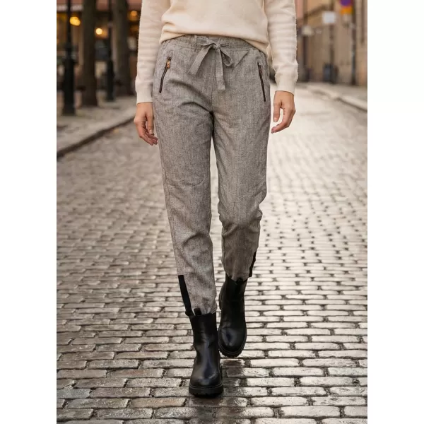  Pantaloni de dama TORSTAI VENETO ALB/GRI 