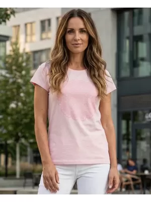 Tricou pentru femei cu mâneci scurte SAM 73 LTSP534 ROZ DESCHIS