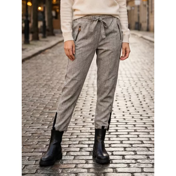  Pantaloni de dama TORSTAI VENETO ALB/GRI 