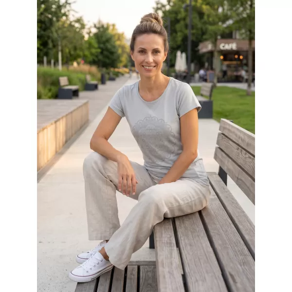  Tricou pentru femei cu mâneci scurte SAM 73 LTSP534 GRI DESCHIS 