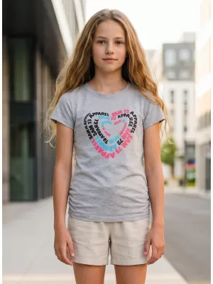 Tricou de fată cu mâneci scurte SAM 73 GT 530 GRI DESCHIS