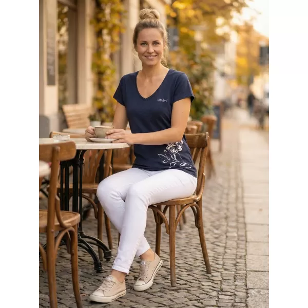  Tricou de damă cu mâneci scurte ALTISPORT CYRA LTSR637 ALBASTRU 