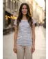 Tricou de damă cu mâneci scurte ALTISPORT GOBNATA LTSR640 ALB