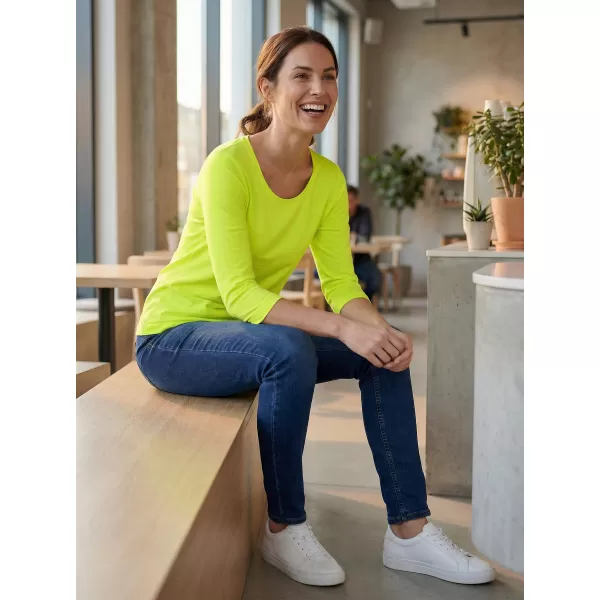  Tricou dama cu maneci 3/4 ALTISPORT MARAXA LTSR670 GALBEN 