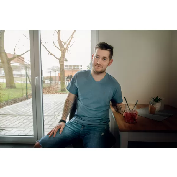 Tricou pentru bărbați ALTISPORT VEDAST MTSR508 ALBASTRU 