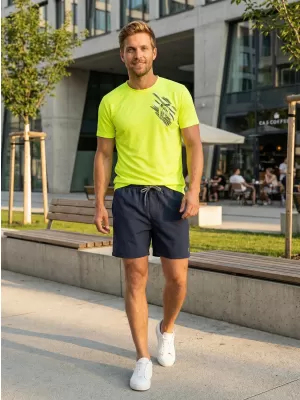 Pantaloni scurți pentru bărbați ALTISPORT NOLON MPAR458 ALBASTRU
