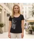Tricou de damă cu mâneci scurte ALTISPORT NORMA LTSR654 NEGRU