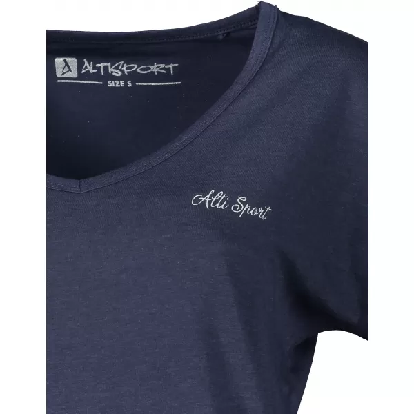  Tricou de damă cu mâneci scurte ALTISPORT CYRA LTSR637 ALBASTRU 