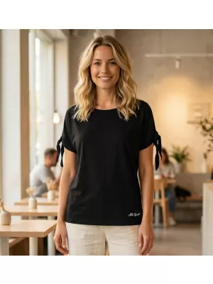 Tricou de damă cu mâneci scurte ALTISPORT NIALA LTSR671 NEGRU