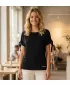Tricou de damă cu mâneci scurte ALTISPORT NIALA LTSR671 NEGRU