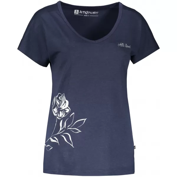  Tricou de damă cu mâneci scurte ALTISPORT CYRA LTSR637 ALBASTRU 