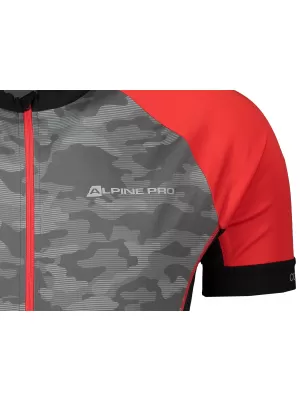 Jersey pentru biciclete ALPINE PRO MARK MTSR461 GRI/ROȘU