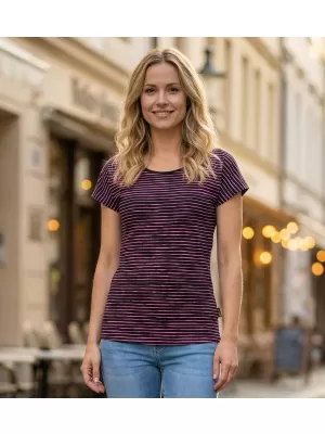 Tricou de damă cu mâneci scurte ALTISPORT GOBNATA LTSR640 NEGRU