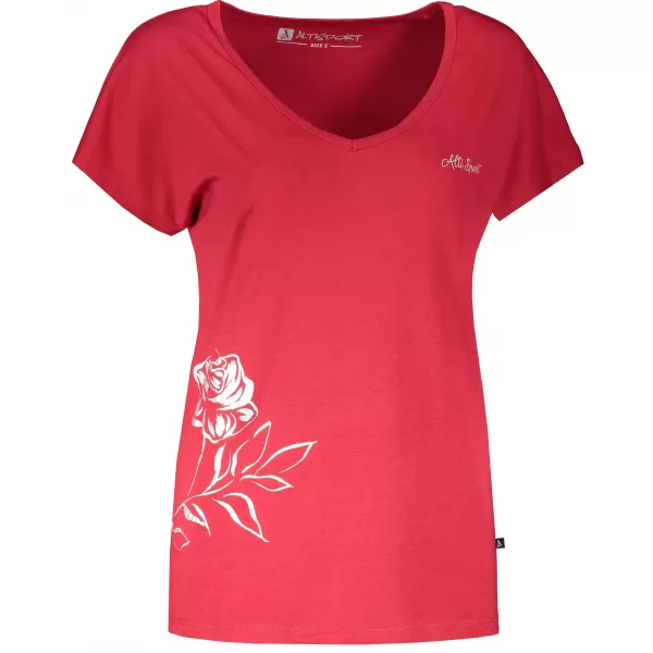  Tricou de damă cu mâneci scurte ALTISPORT CYRA LTSR637 ROȘU 