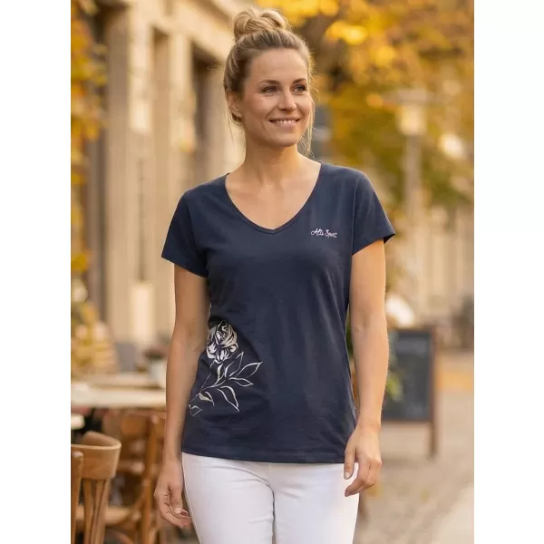  Tricou de damă cu mâneci scurte ALTISPORT CYRA LTSR637 ALBASTRU 
