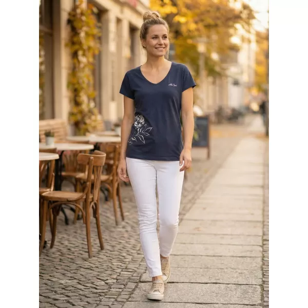  Tricou de damă cu mâneci scurte ALTISPORT CYRA LTSR637 ALBASTRU 