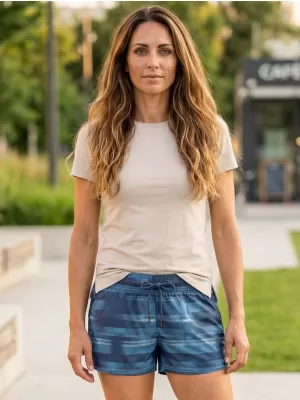 Pantaloni scurți de damă ALTISPORT TANA LPAR431 ALBASTRU