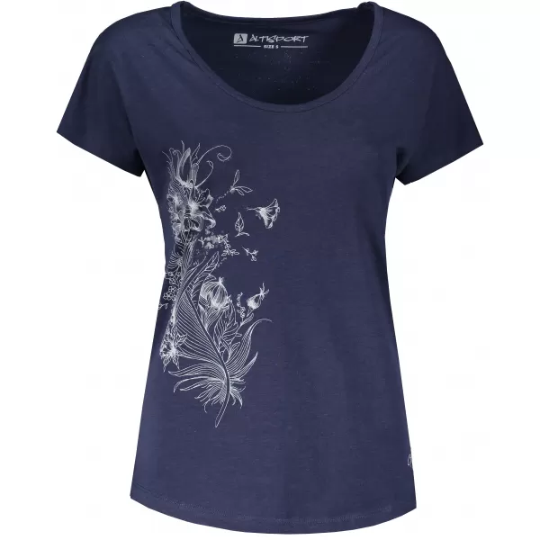  Tricou de damă cu mâneci scurte ALTISPORT NORMA LTSR654 ALBASTRU INCHIS 